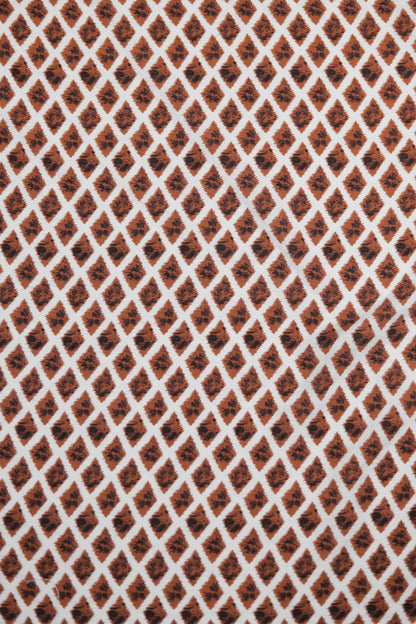 Diamond Drift Indigo Ikat Viscose Fabric