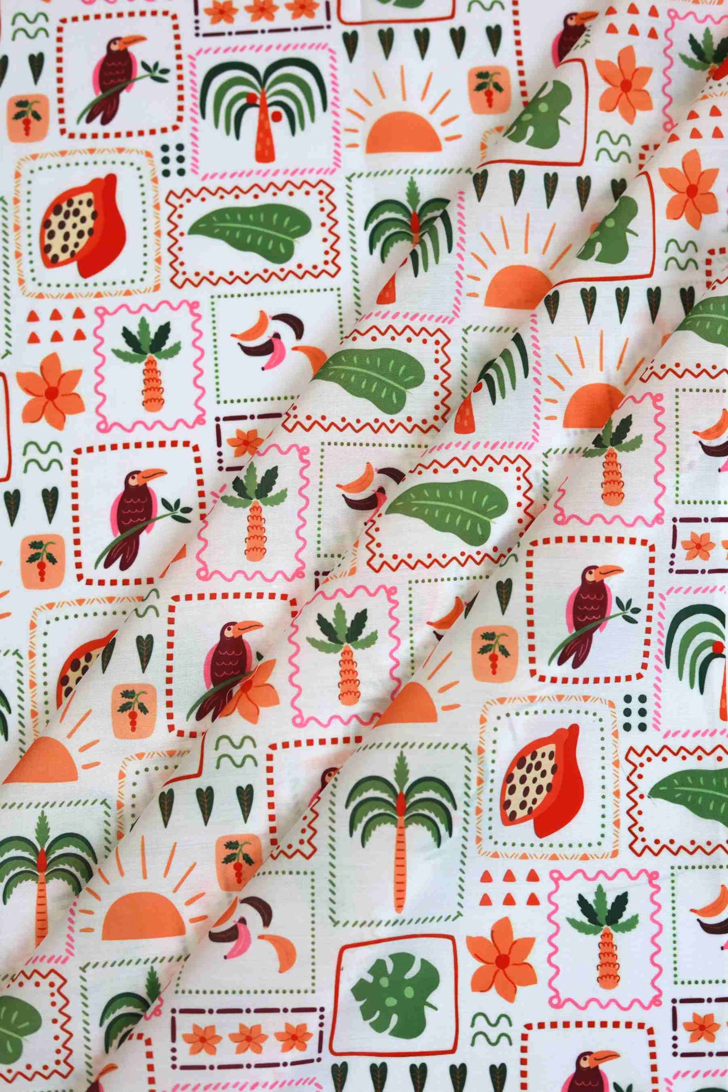 Tropical Tales Muslin Fabric