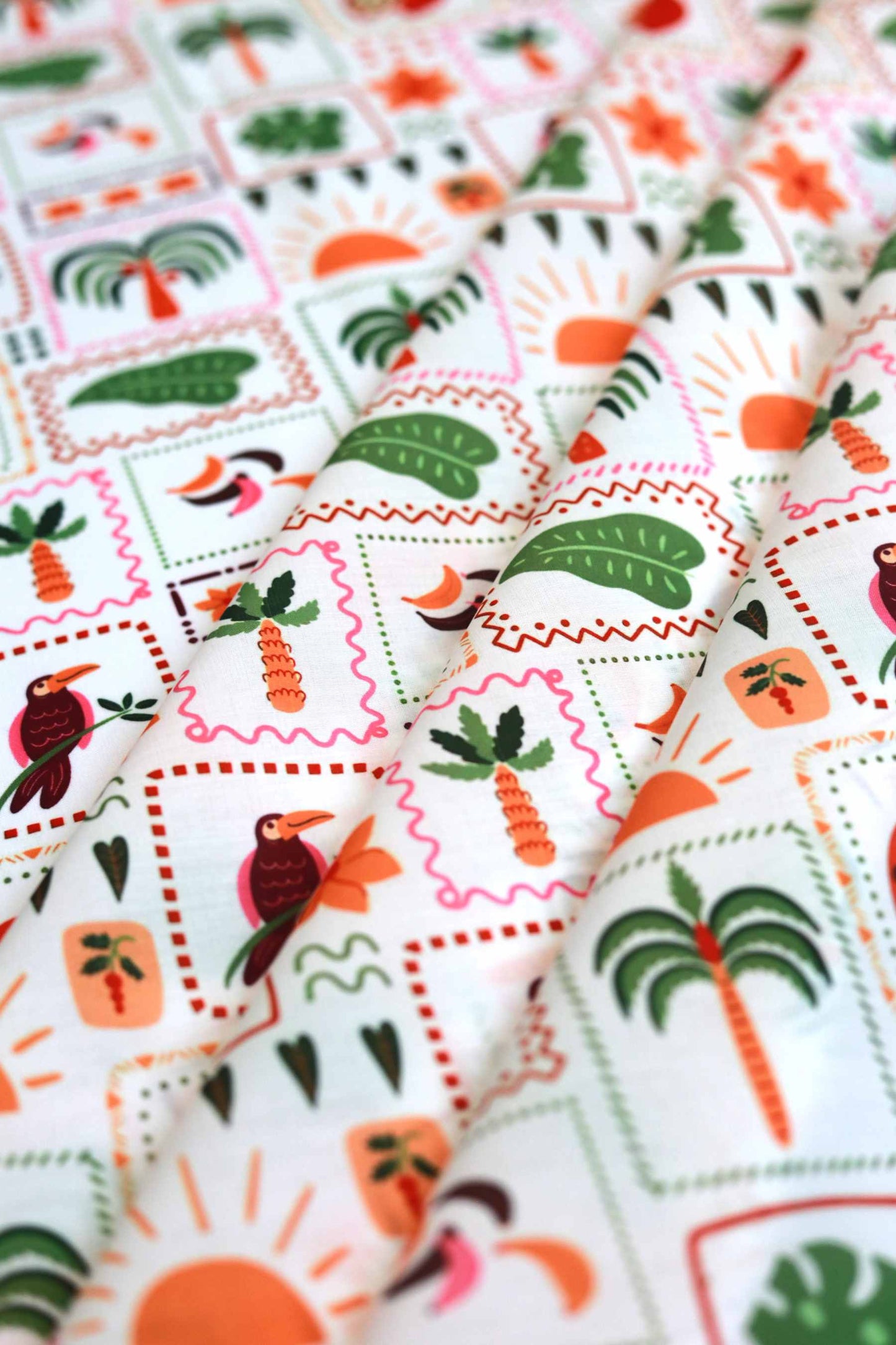 Tropical Tales Muslin Fabric