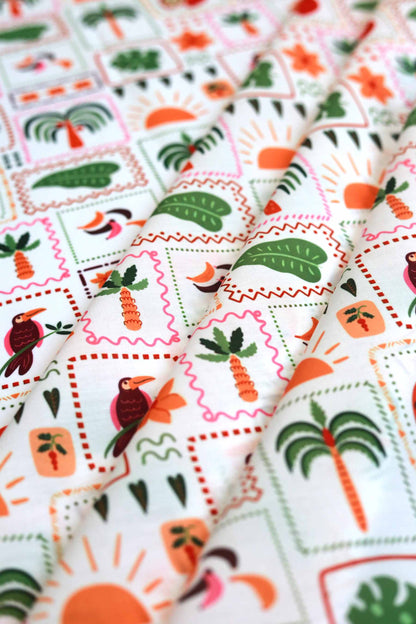 Tropical Tales Muslin Fabric