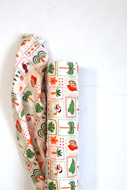 Tropical Tales Muslin Fabric