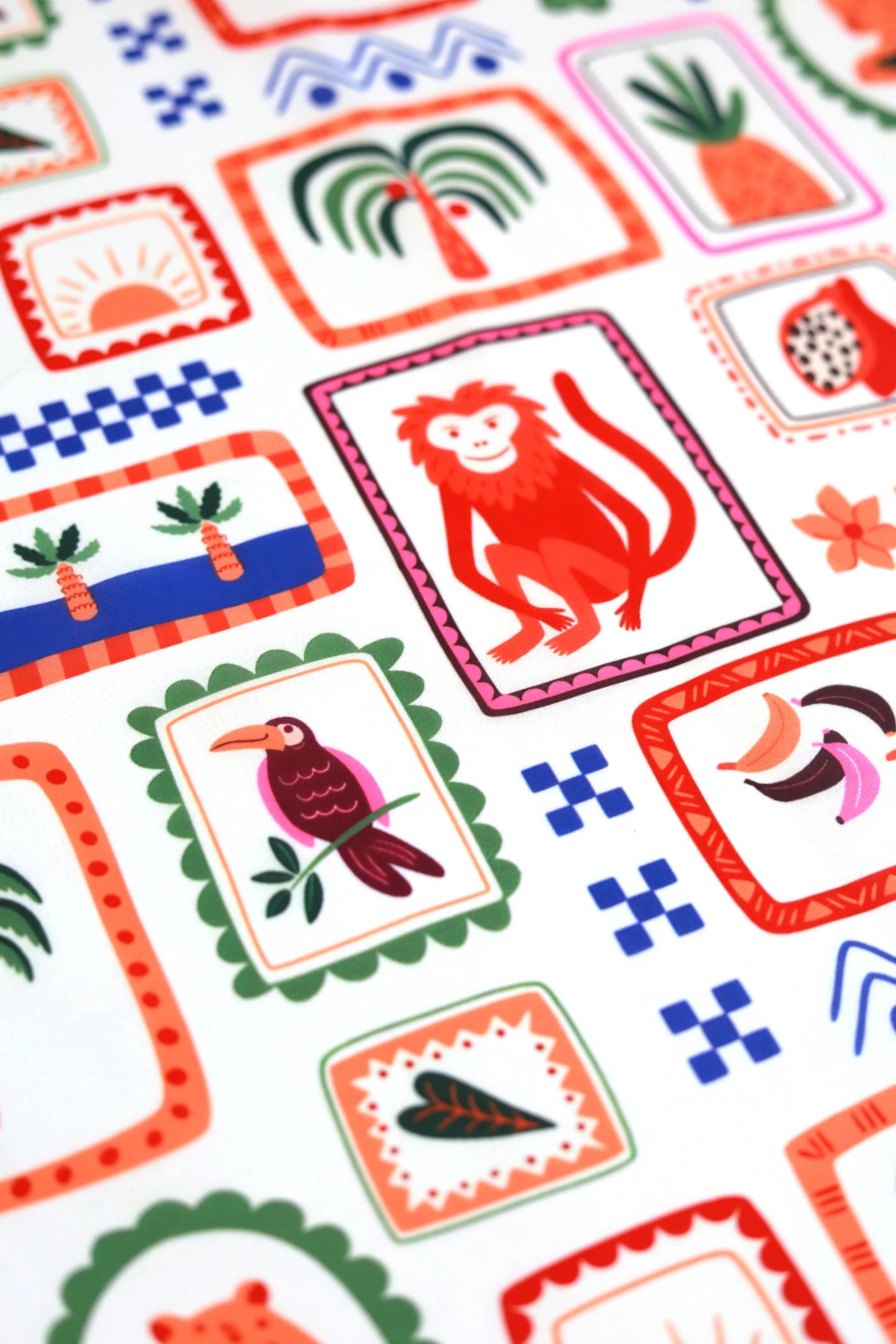 Safari Sketches Muslin Fabric