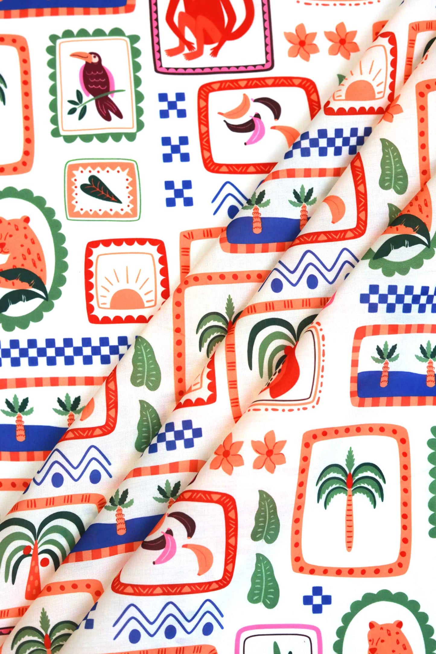 Safari Sketches Muslin Fabric