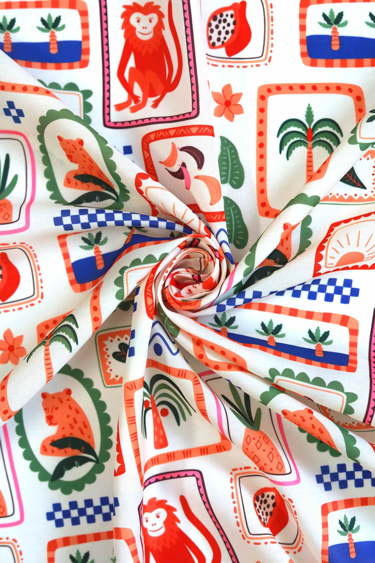 Safari Sketches Muslin Fabric