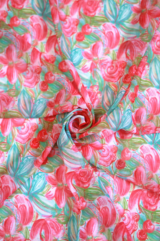Tropical Bloom Weightless Fabric