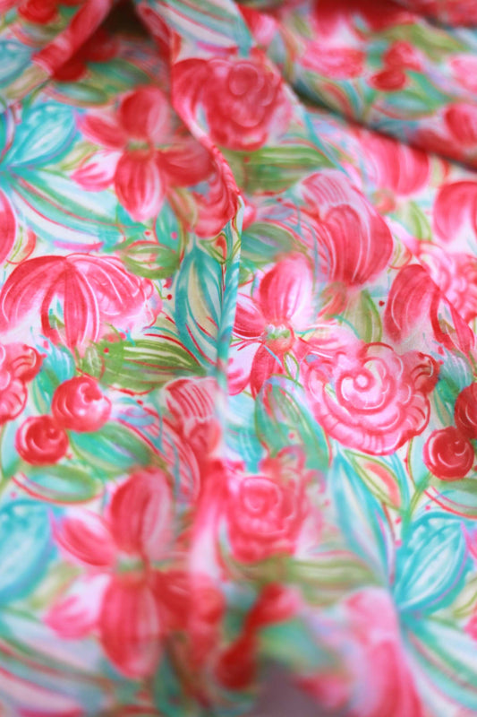 Tropical Bloom Weightless Fabric