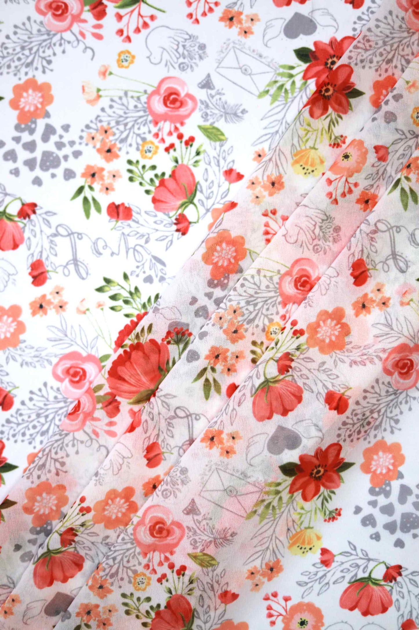 Coral Bloom Weightless Fabric