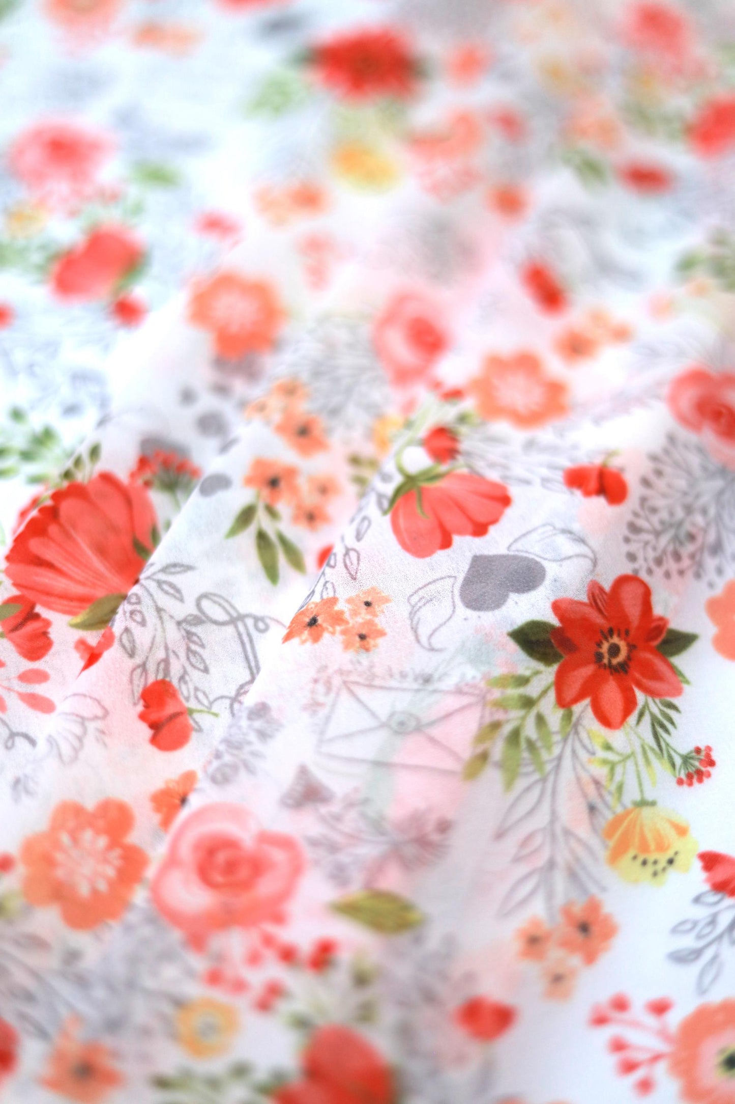 Coral Bloom Weightless Fabric