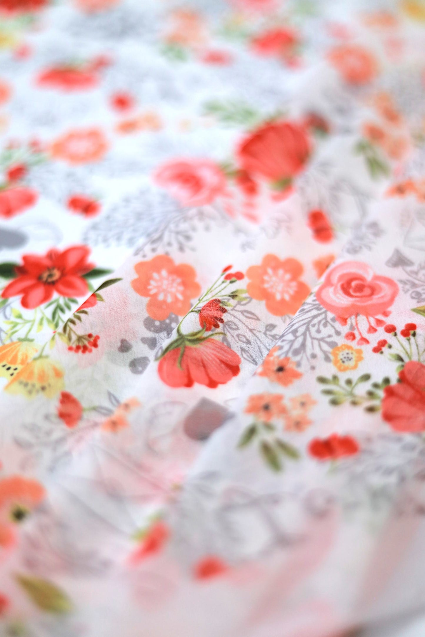 Coral Bloom Weightless Fabric