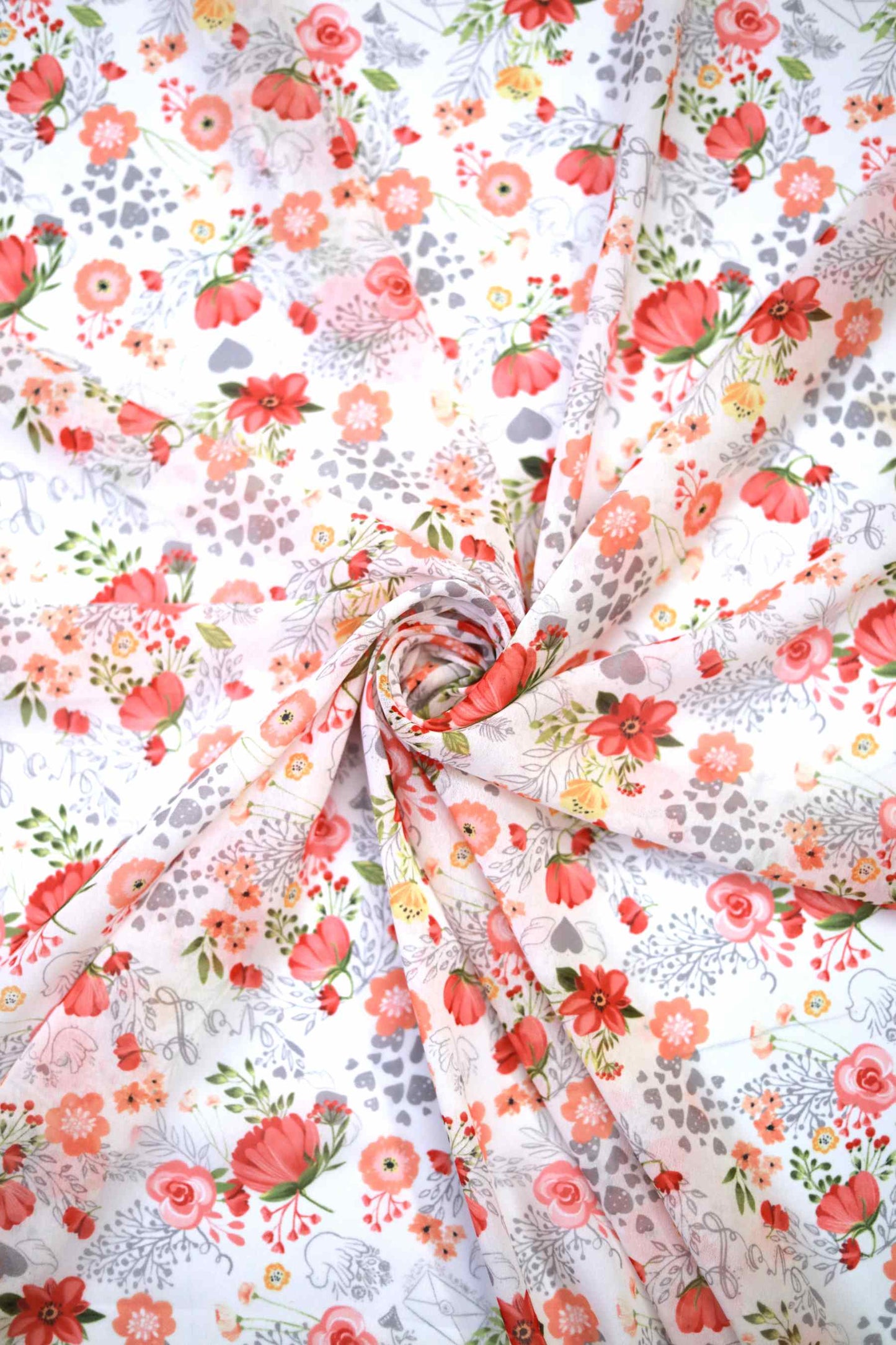 Coral Bloom Weightless Fabric