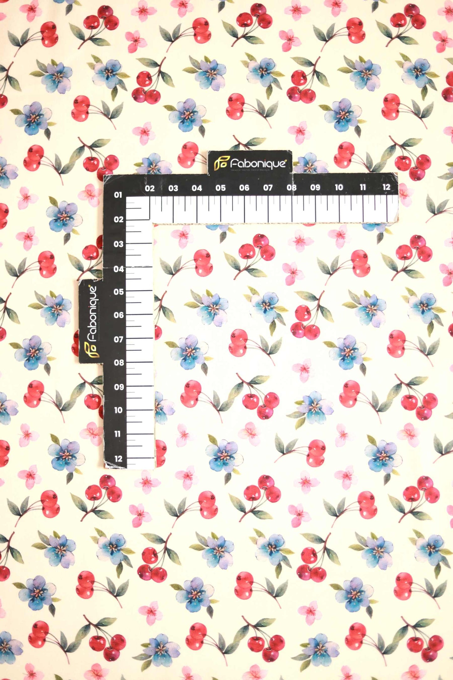 Cherry Bloom Linen Fabric