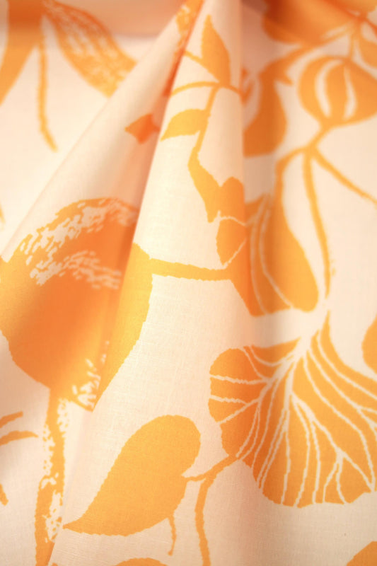 Amber Flora Linen Fabric