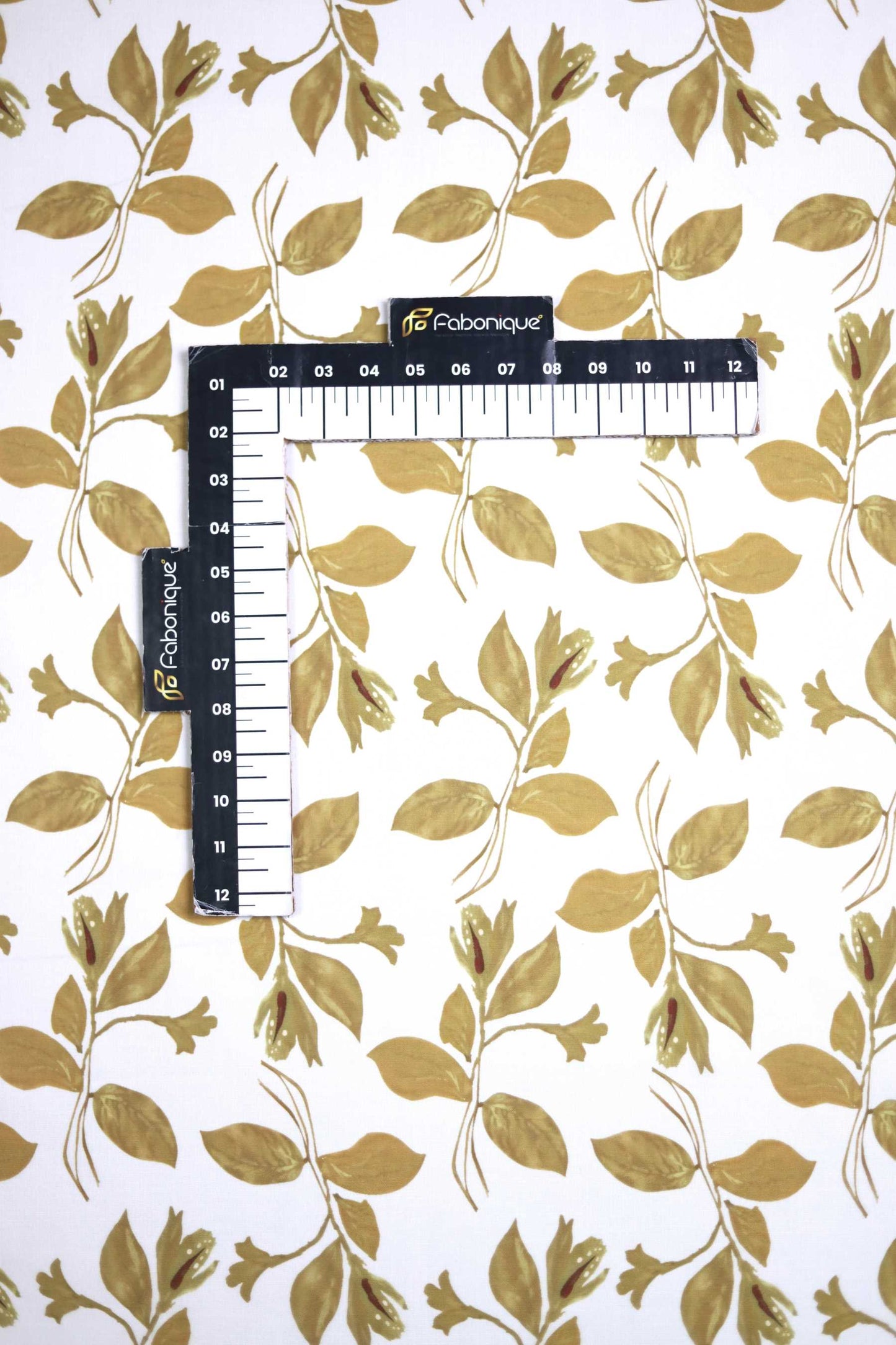 Olive Bloom Linen Fabric