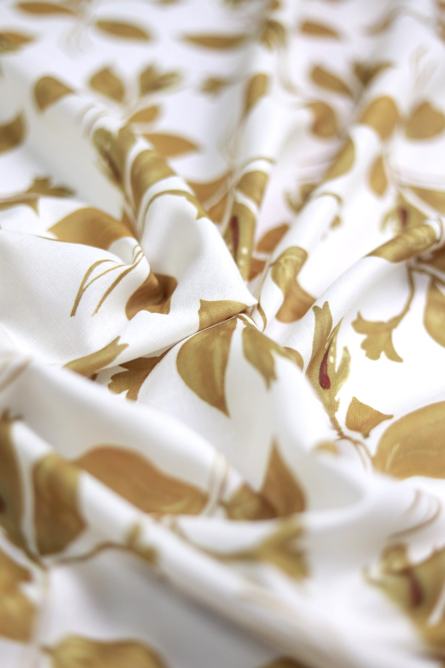 Olive Bloom Linen Fabric
