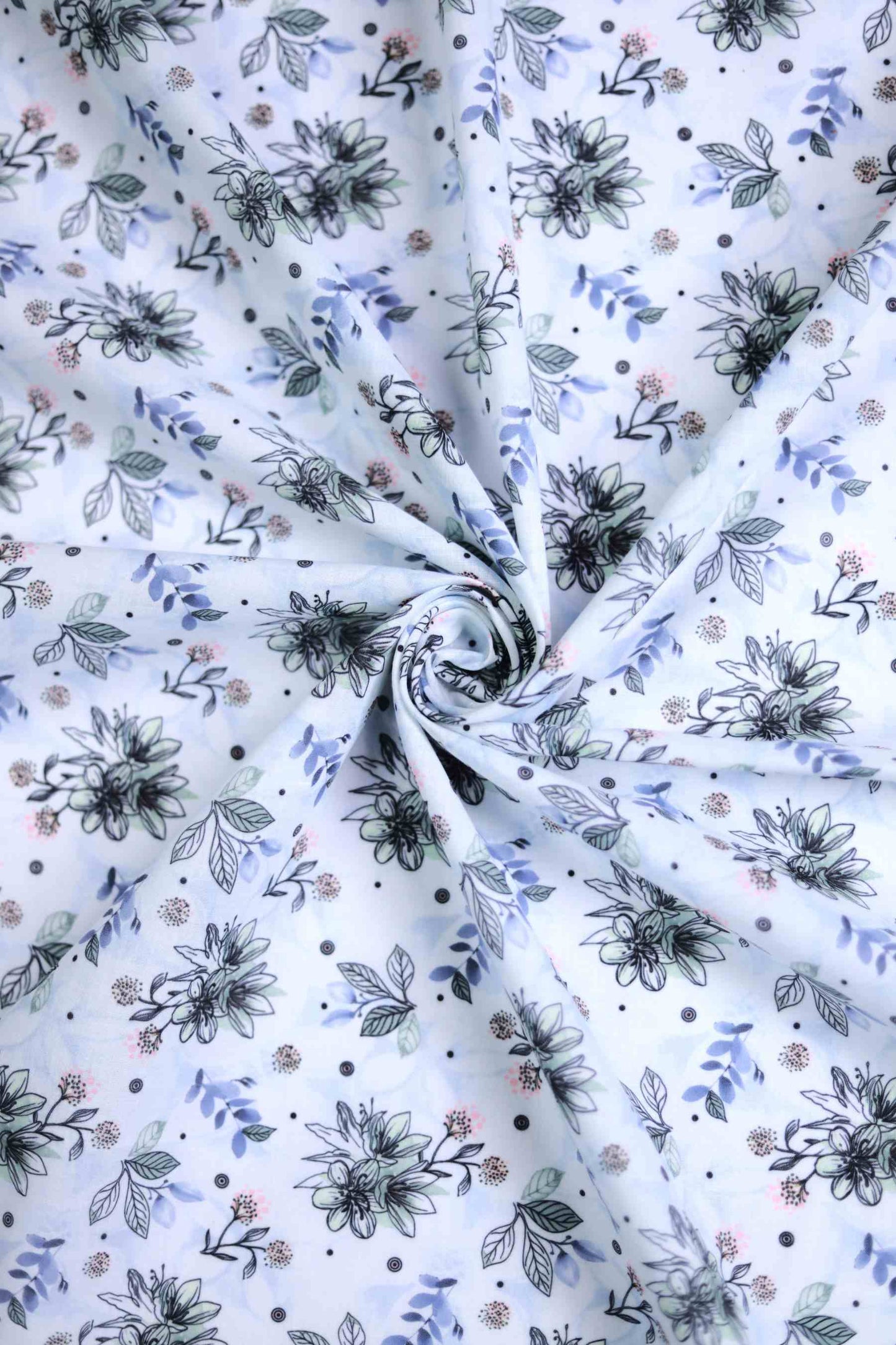 Frosted Flora Muslin Fabric
