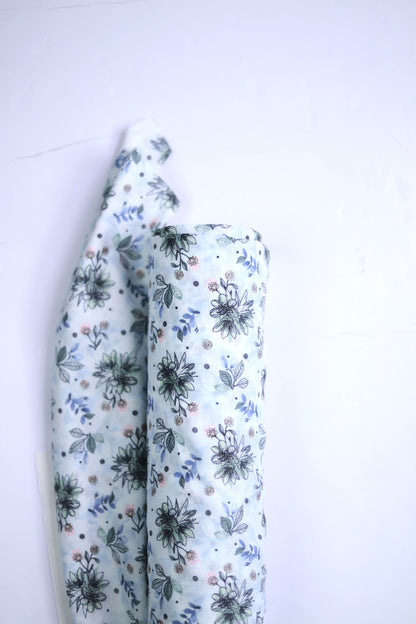 Frosted Flora Muslin Fabric