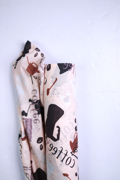 Café Muslin Mood Fabric