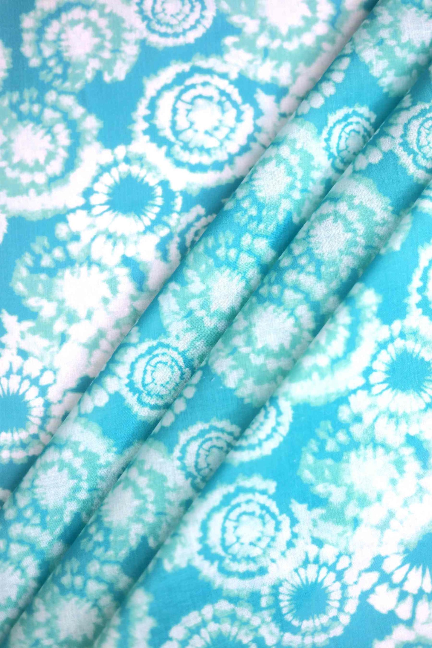 Aqua Mirage Muslin Fabric