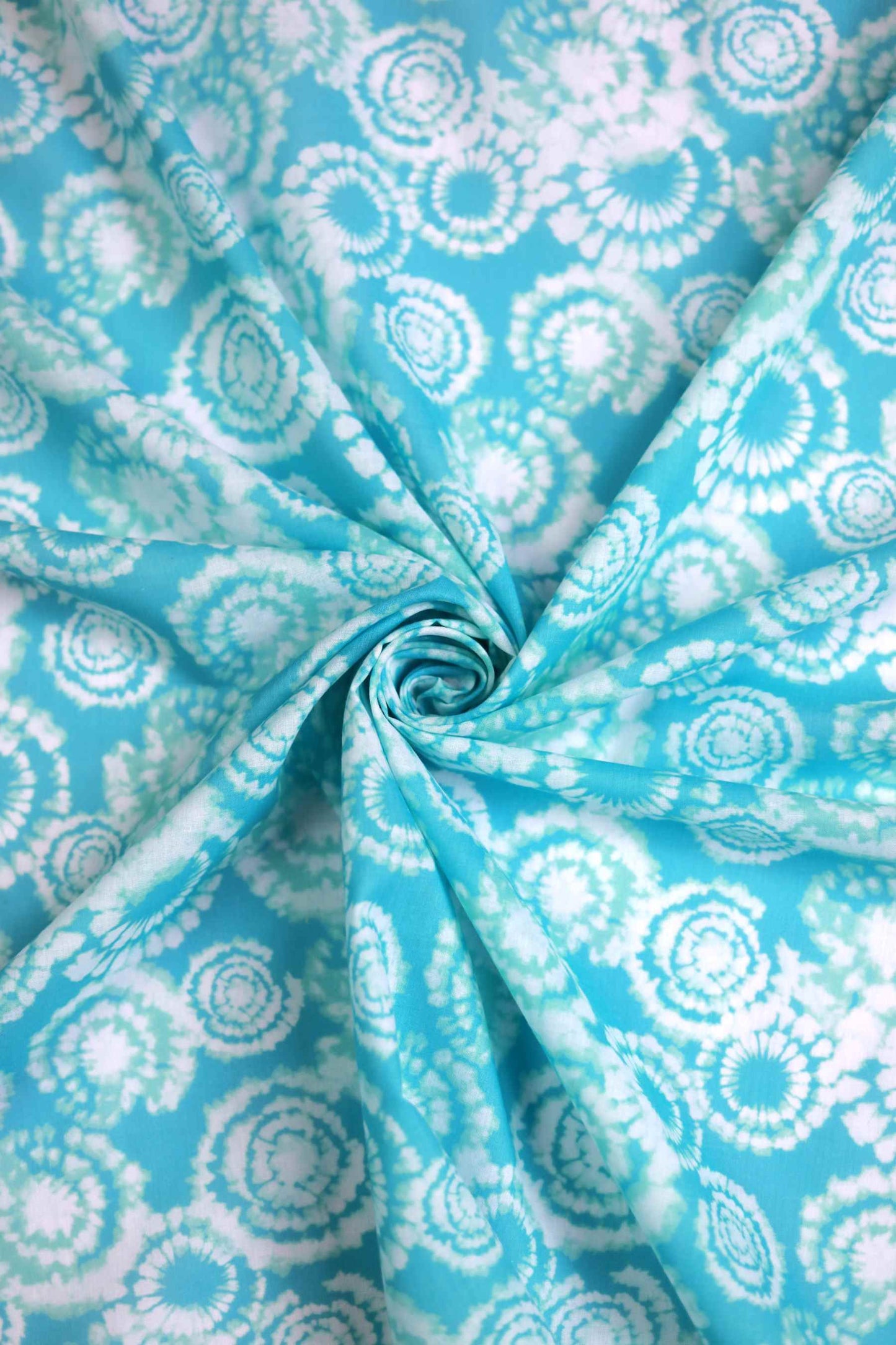 Aqua Mirage Muslin Fabric