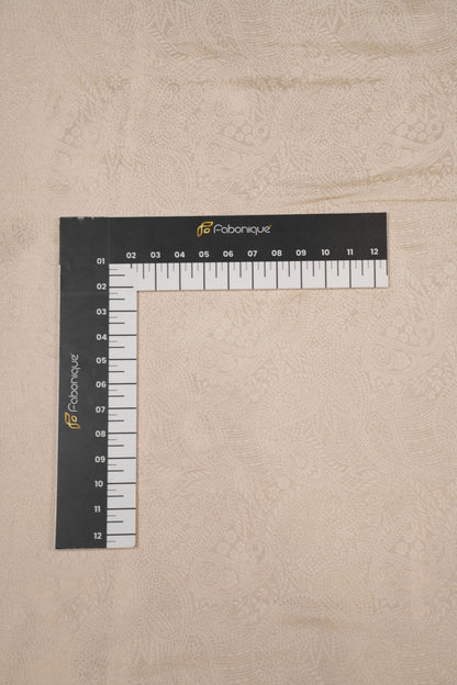 Majestic Ivory Carving Tissue Jacquard Fabric