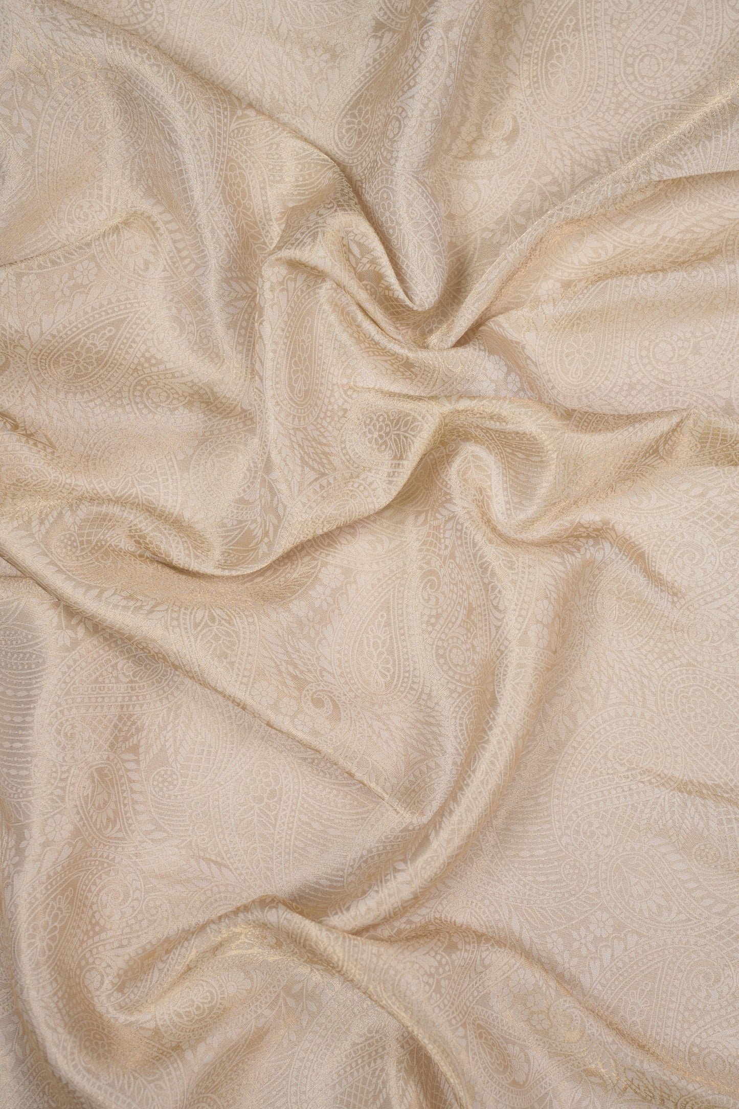 Majestic Ivory Carving Tissue Jacquard Fabric