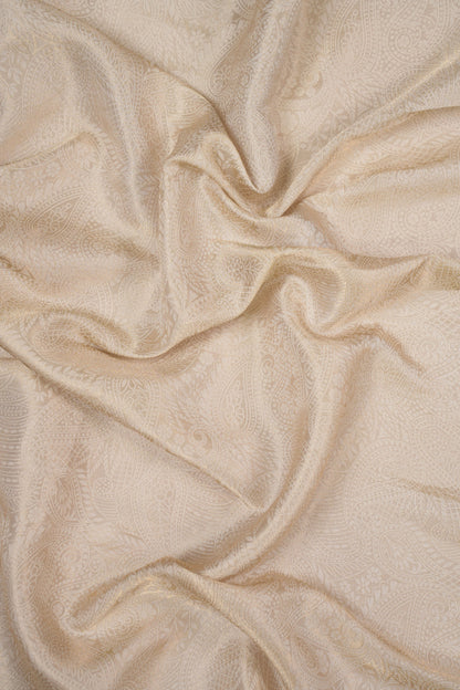 Majestic Ivory Carving Tissue Jacquard Fabric