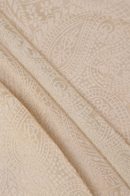 Majestic Ivory Carving Tissue Jacquard Fabric