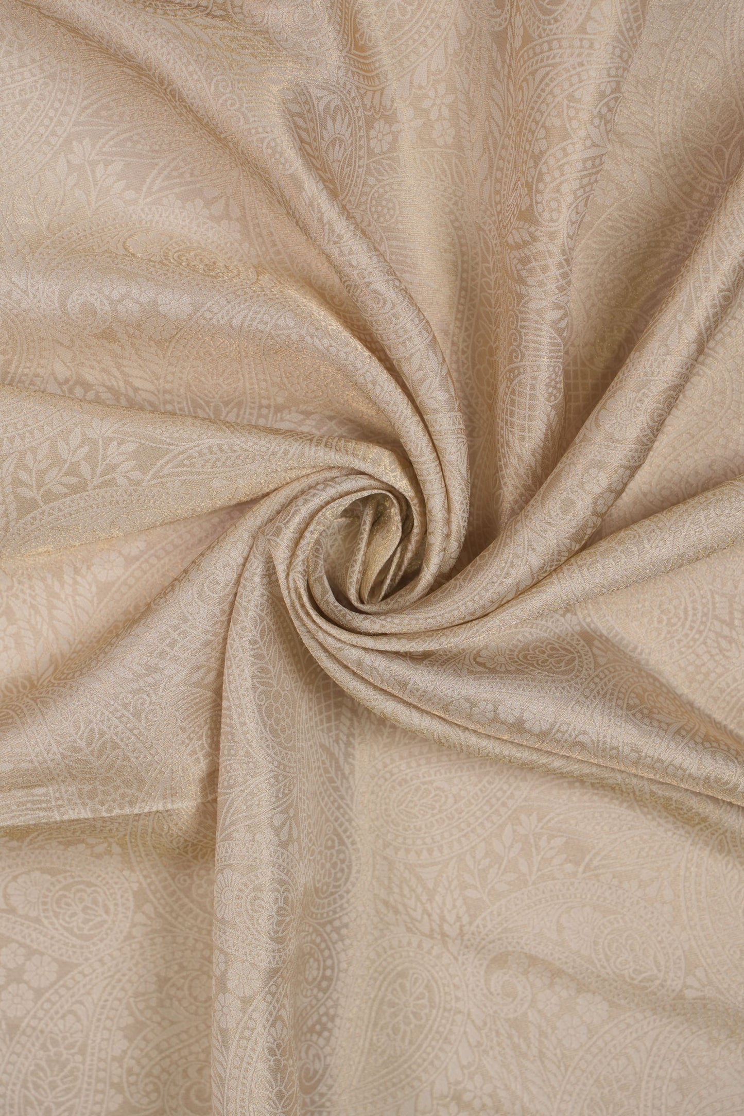 Majestic Ivory Carving Tissue Jacquard Fabric