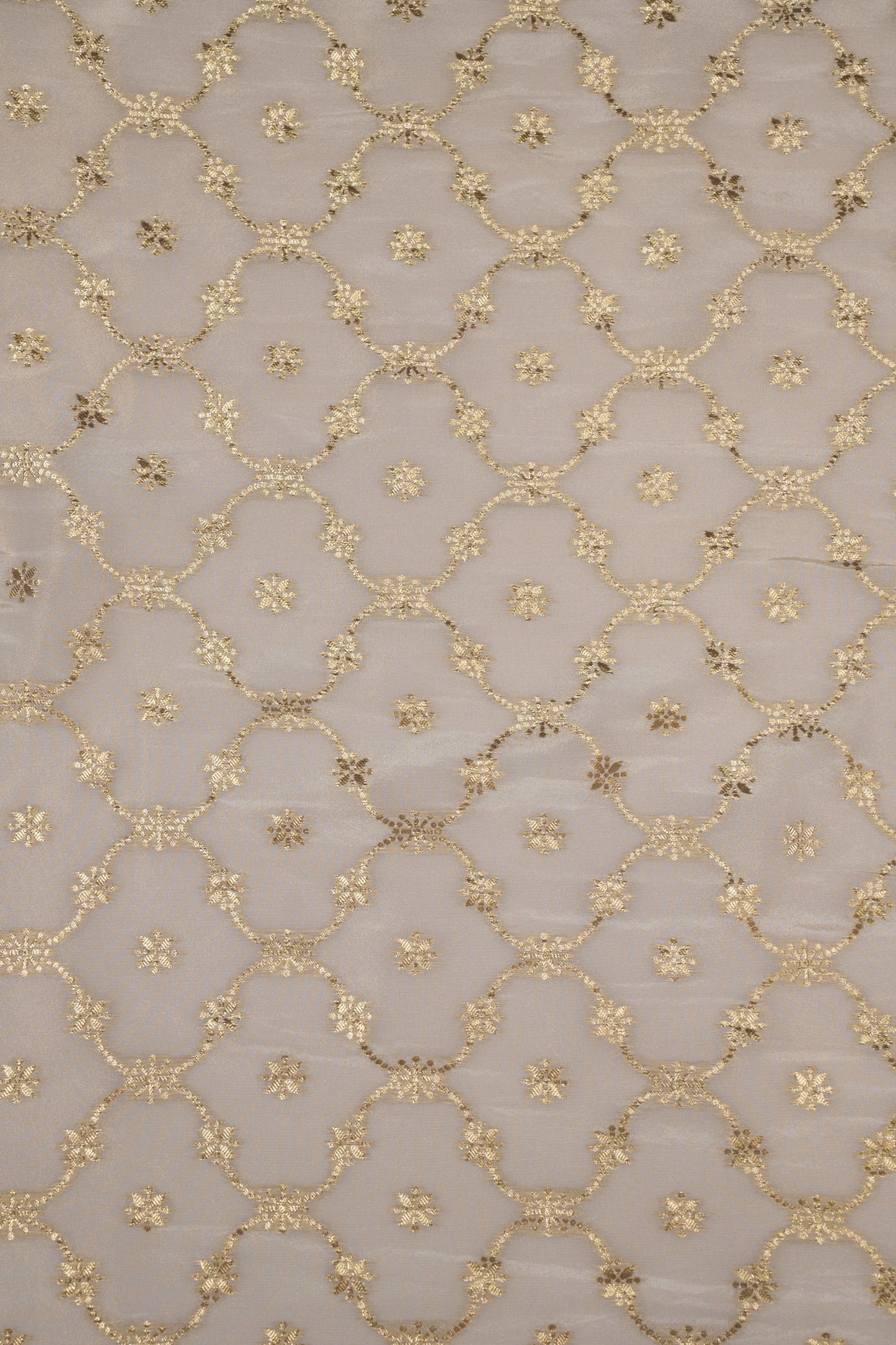 Golden Trellis Floral Jacquard
