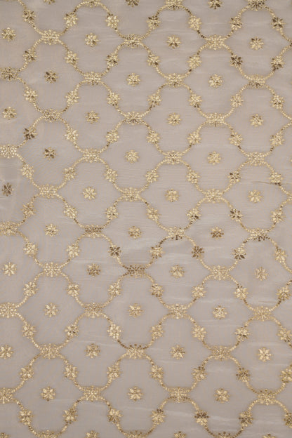 Golden Trellis Floral Jacquard