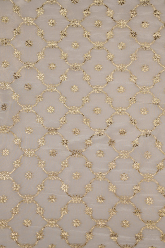 Golden Trellis Floral Jacquard