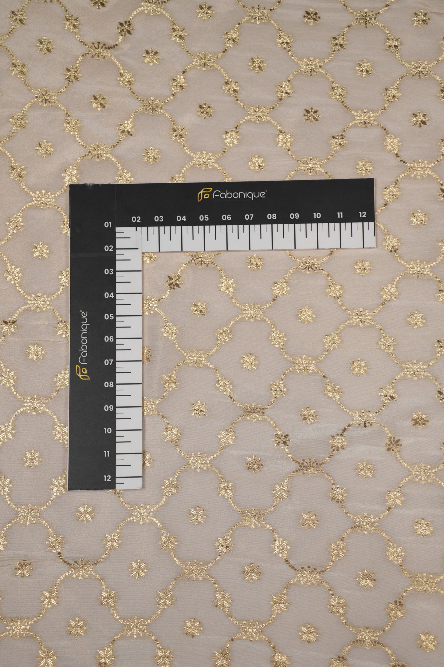 Golden Trellis Floral Jacquard