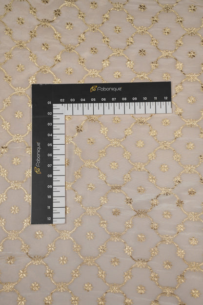 Golden Trellis Floral Jacquard