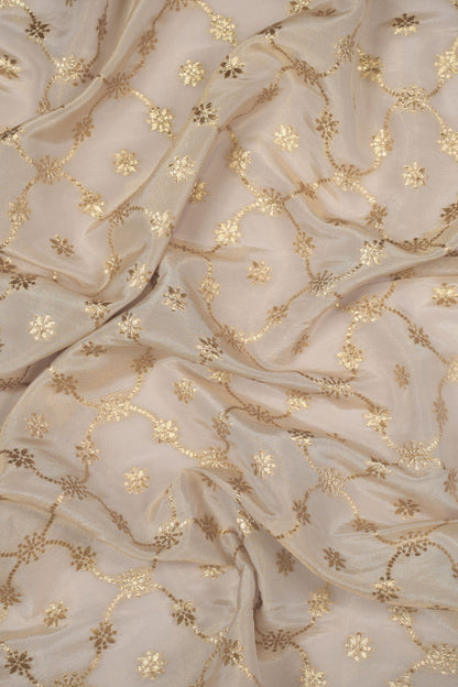 Golden Trellis Floral Jacquard