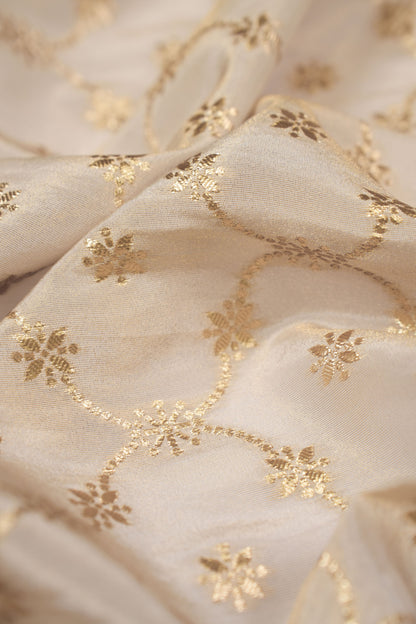 Golden Trellis Floral Jacquard