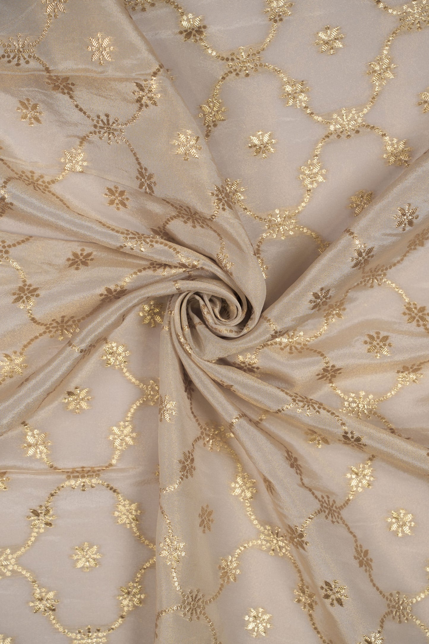 Golden Trellis Floral Jacquard