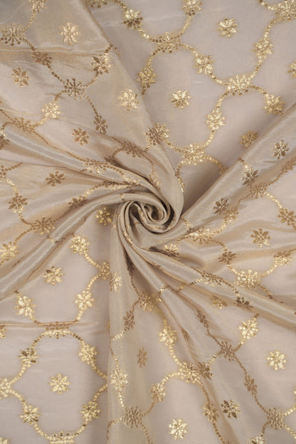 Golden Trellis Floral Jacquard