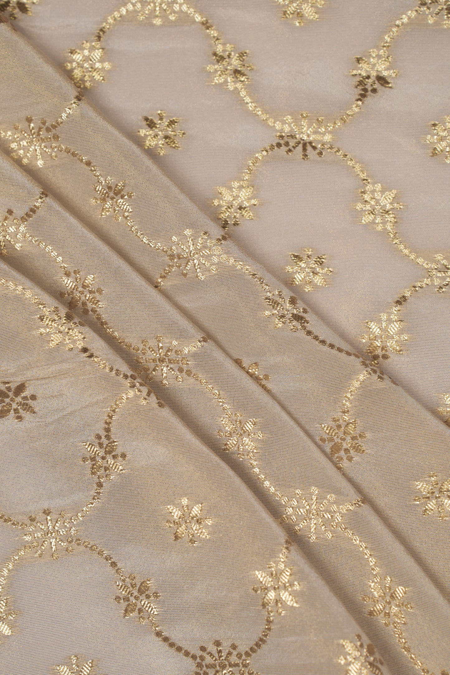Golden Trellis Floral Jacquard