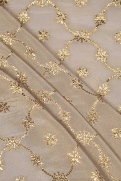 Golden Trellis Floral Jacquard