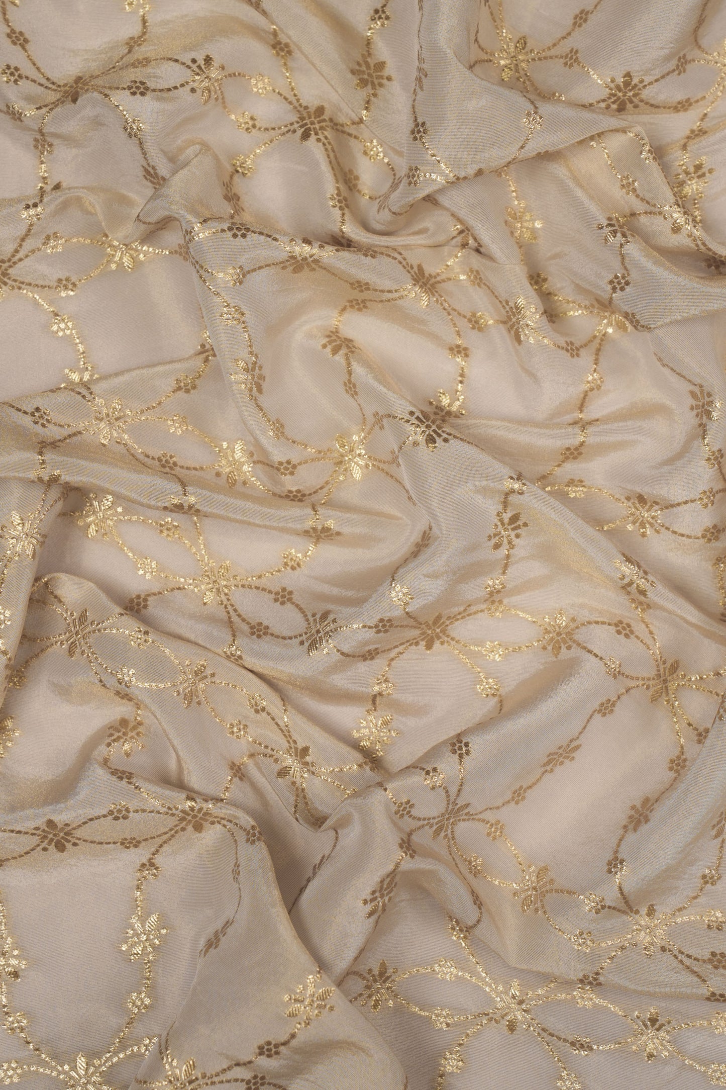 Soft Gold Arch Ornate Dyeable Jacquard