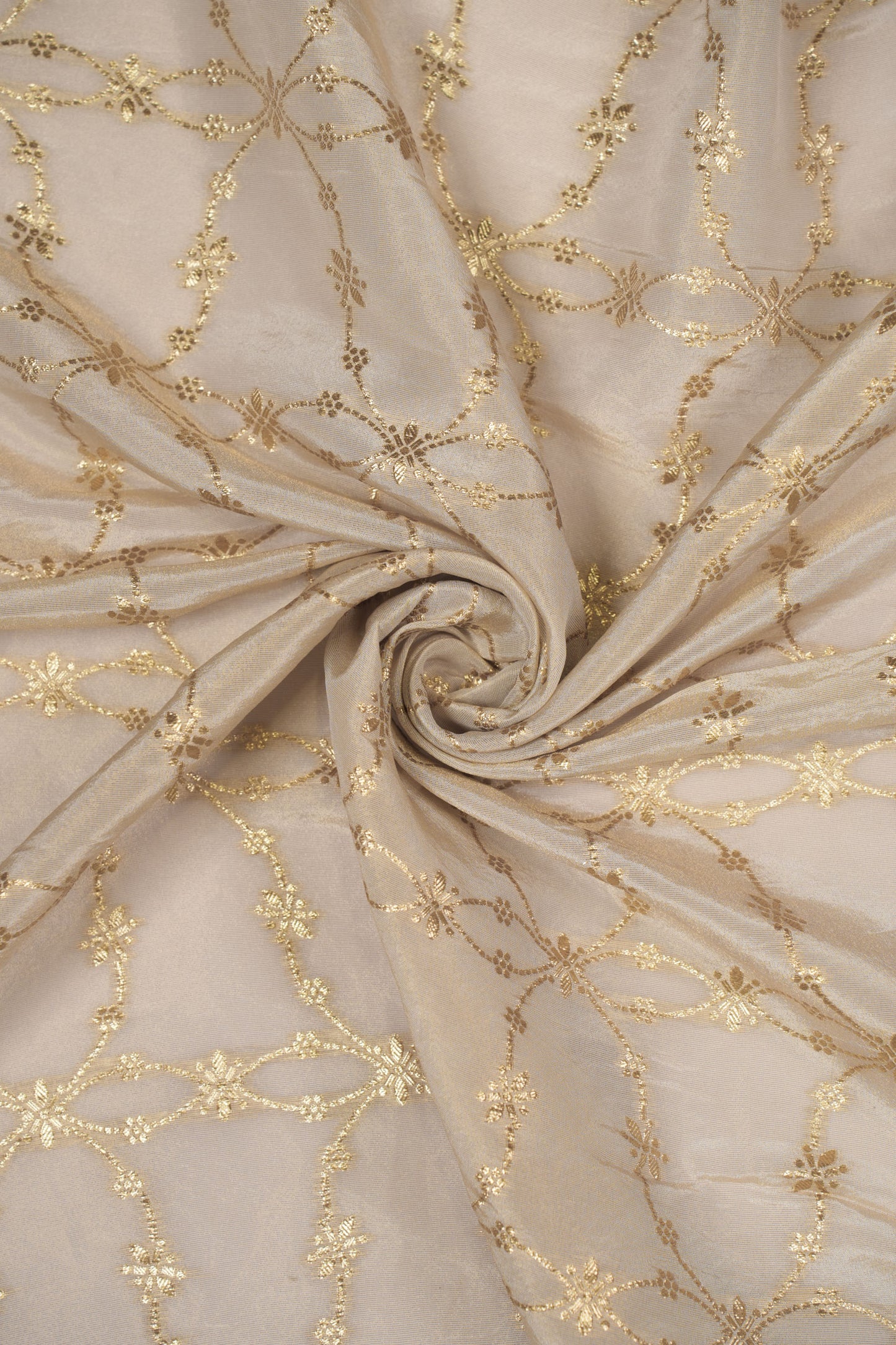 Soft Gold Arch Ornate Dyeable Jacquard