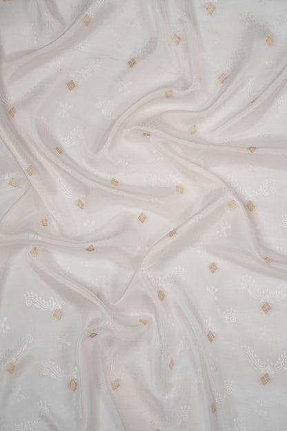 Opal Weave Floral Tissue Jacquard Fabric
