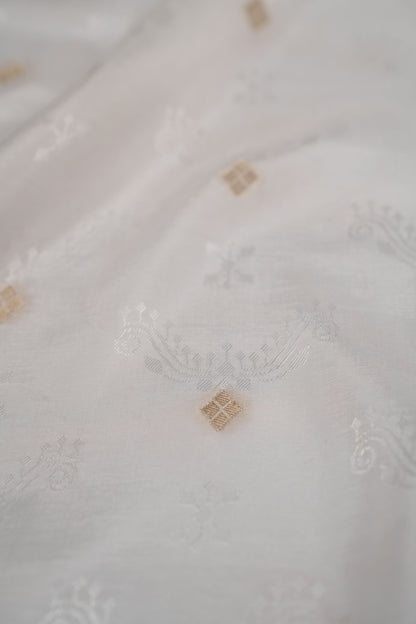 Opal Weave Floral Tissue Jacquard Fabric