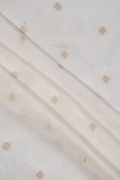 Opal Weave Floral Tissue Jacquard Fabric