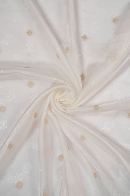 Opal Weave Floral Tissue Jacquard Fabric
