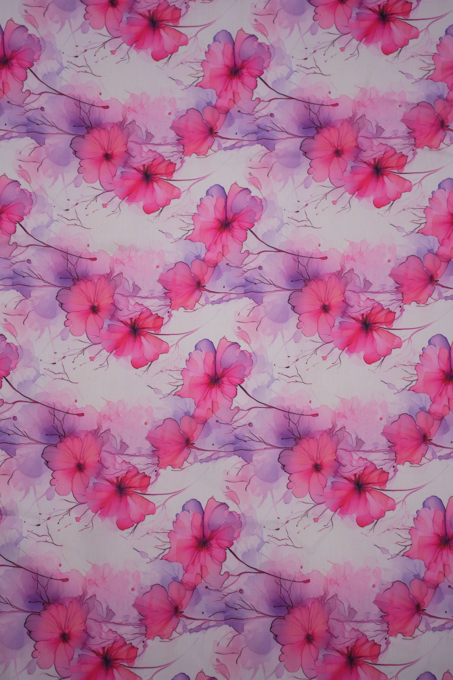 Blush in Bloom Floral Chanderi Fabric