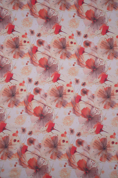 Autumn Whisper Abstract Floral Weightless Fabric