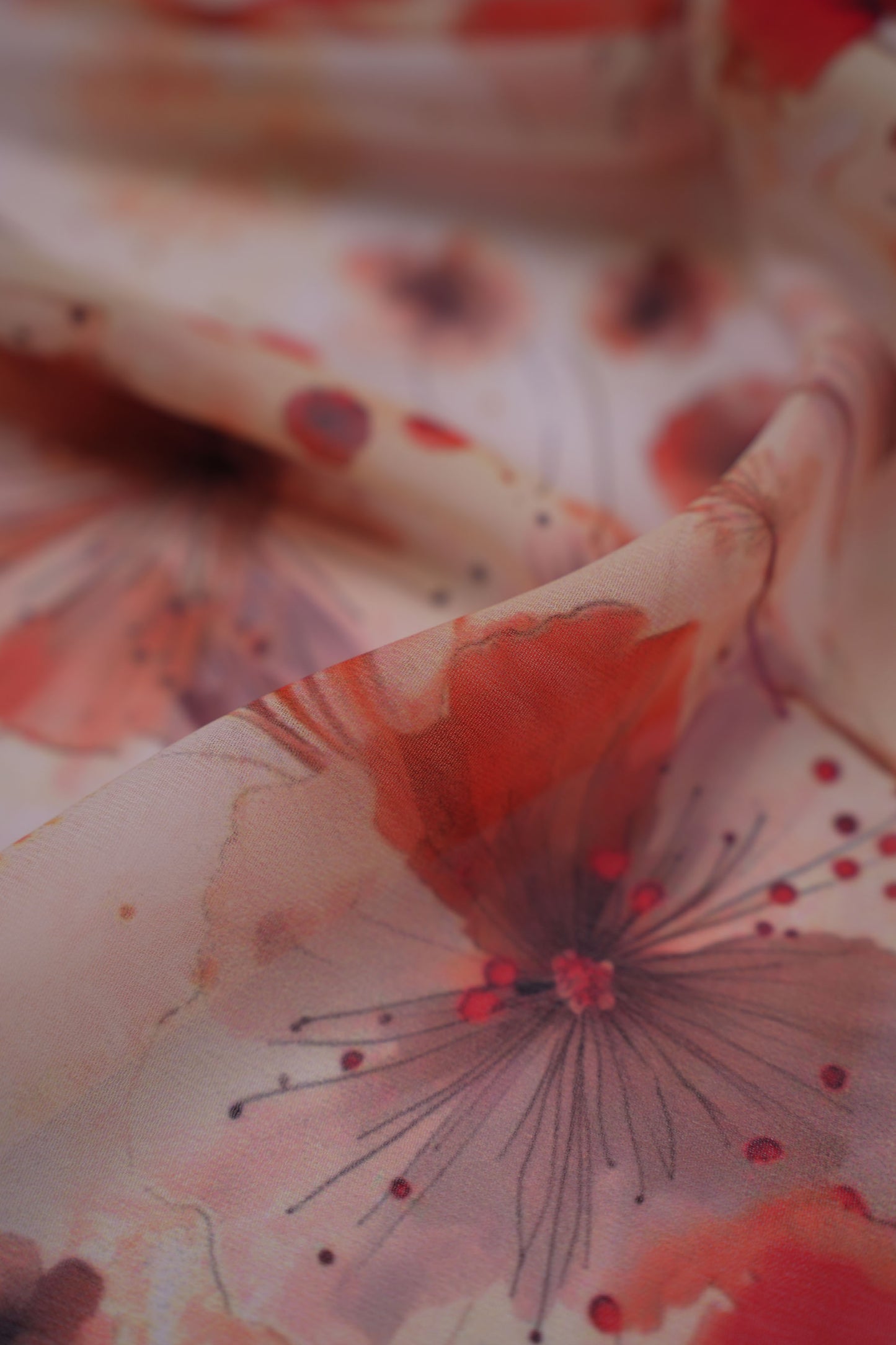Autumn Whisper Abstract Floral Weightless Fabric
