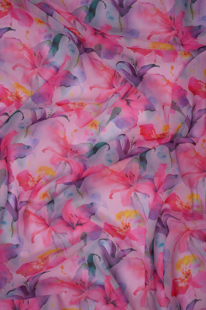 ColorScape Vibrant Floral Weightless Printed Fabric