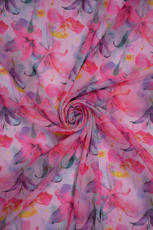 ColorScape Vibrant Floral Weightless Printed Fabric